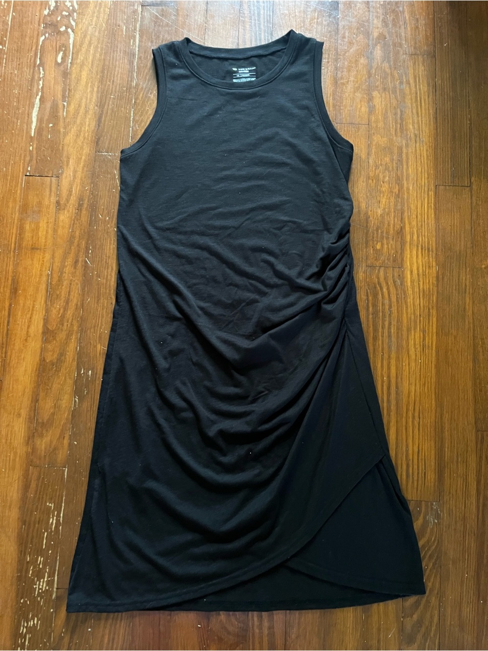 Tek Gear DryTek Black Ruched Jersey Sleeveless Active Dress M